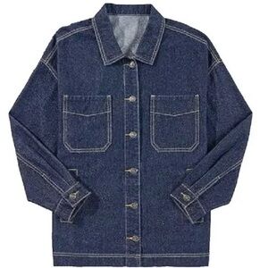 Stylish Blue Denim oversized Jacket